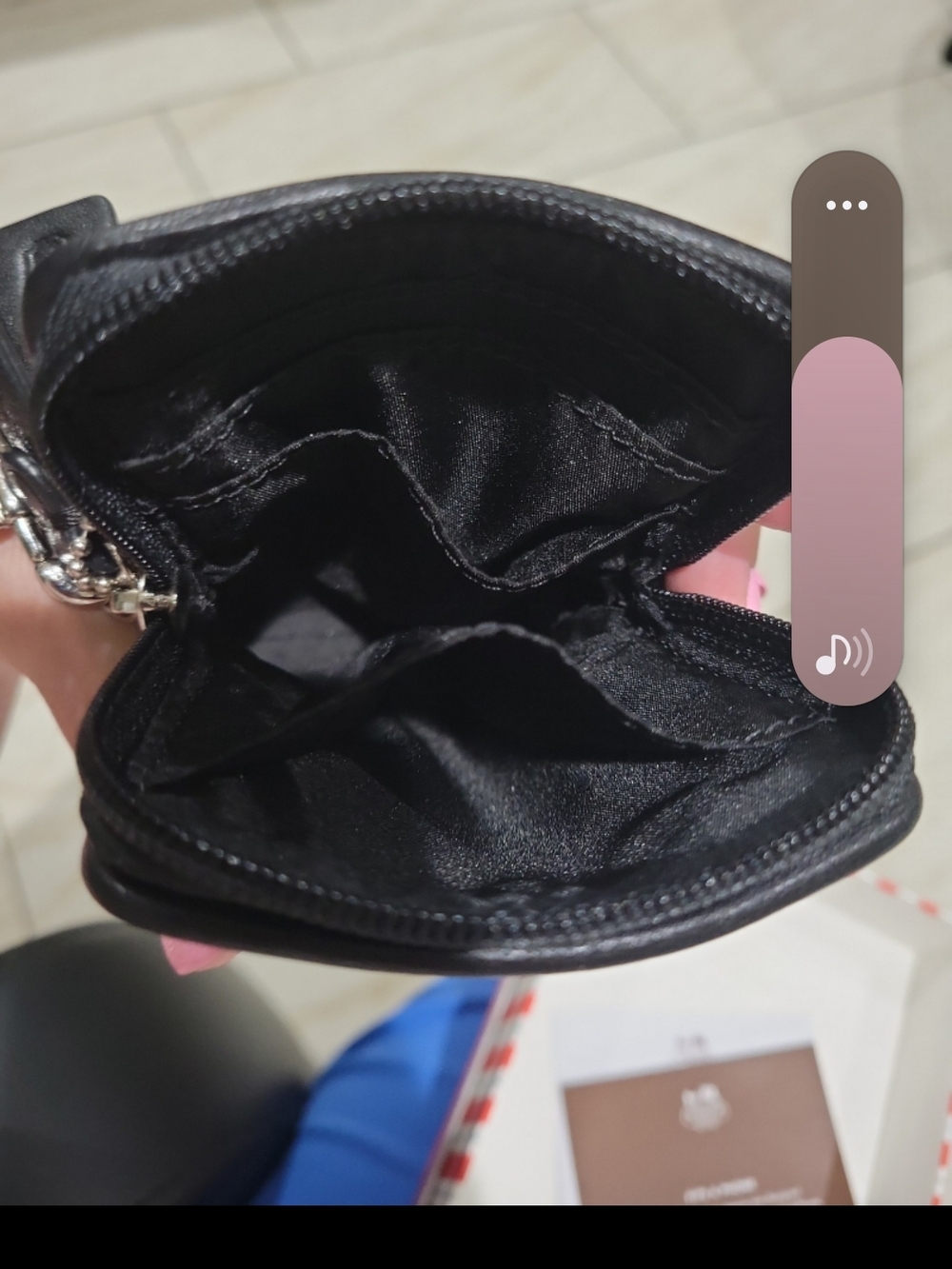 COACH Black Leather Card And Phone Pouch - Picture 3 of 7